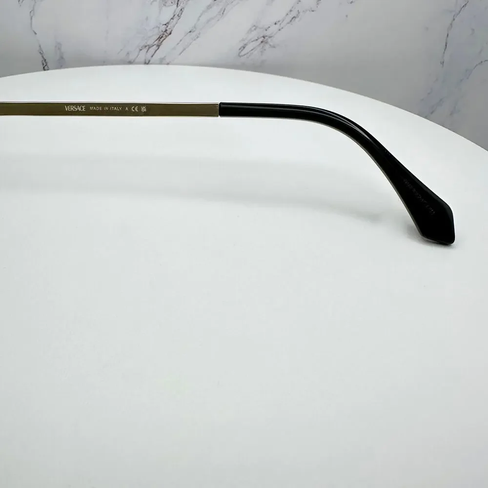 NEW VERSACE Gold Metal Sunglasses